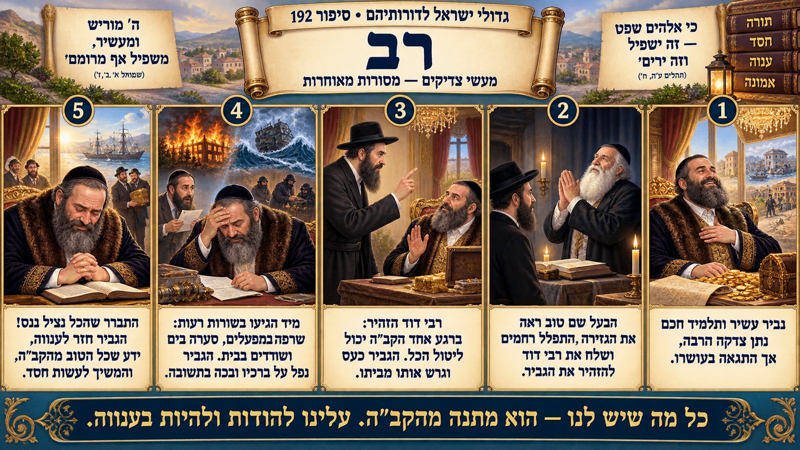 תמונת סיכום — מעשי צדיקים — מסורות מאוחרות: רב